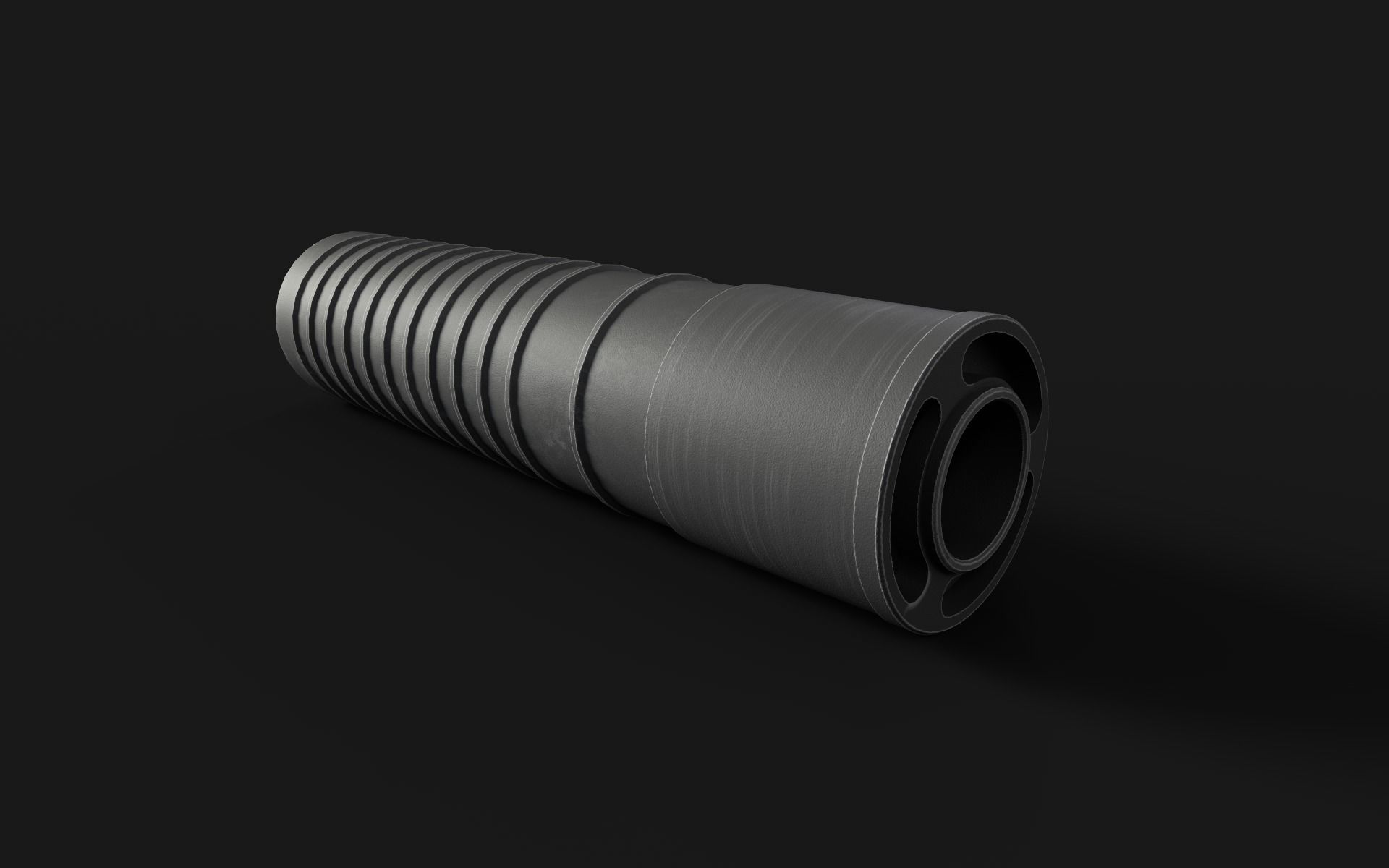 Silencer Hexagon DTKP 762x39 Low-poly 3D model_1