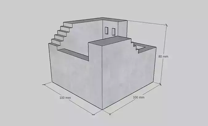 Mini Concrete Box11 3D print model