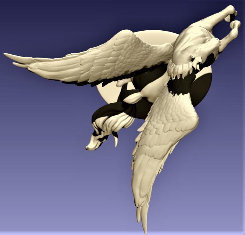 Pegasus 3D print model statue of horse with wings 3D print model_4