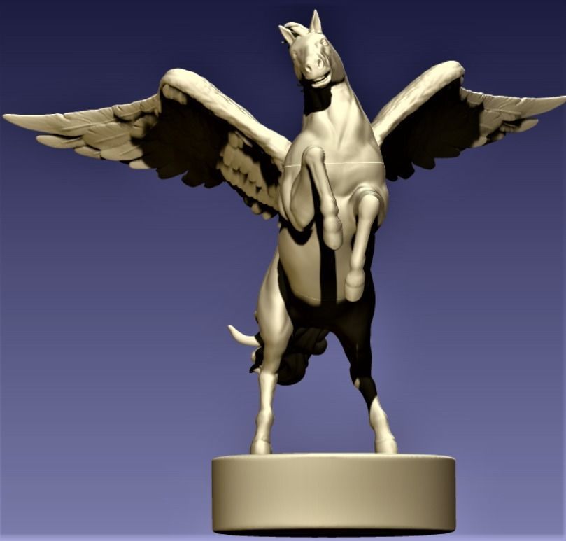 Pegasus 3D print model statue of horse with wings 3D print model_5