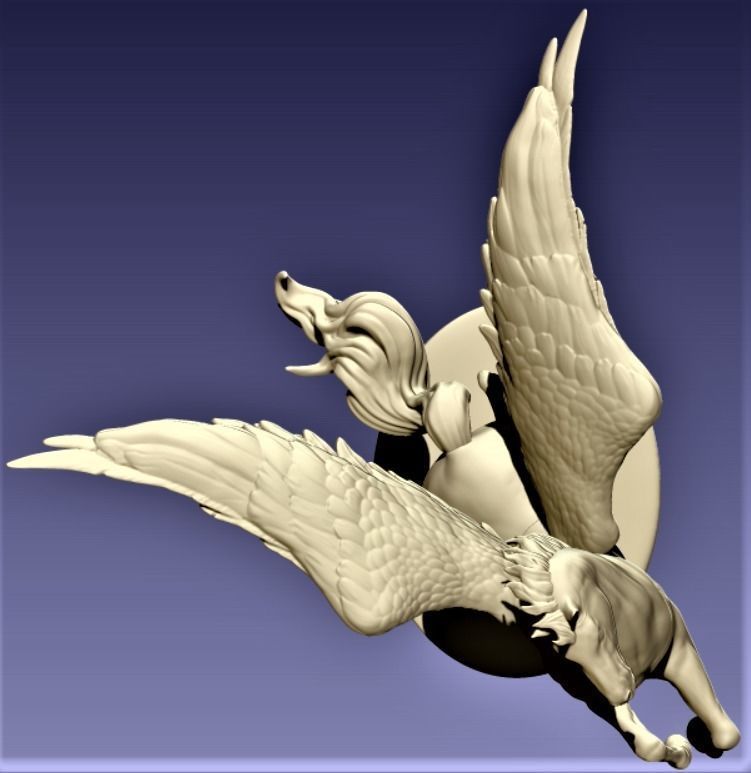 Pegasus 3D print model statue of horse with wings 3D print model_2