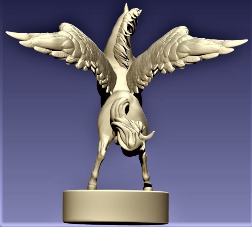 Pegasus 3D print model statue of horse with wings 3D print model_3