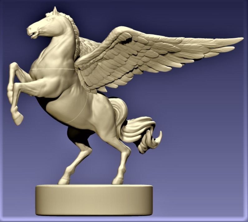Pegasus 3D print model statue of horse with wings 3D print model_6
