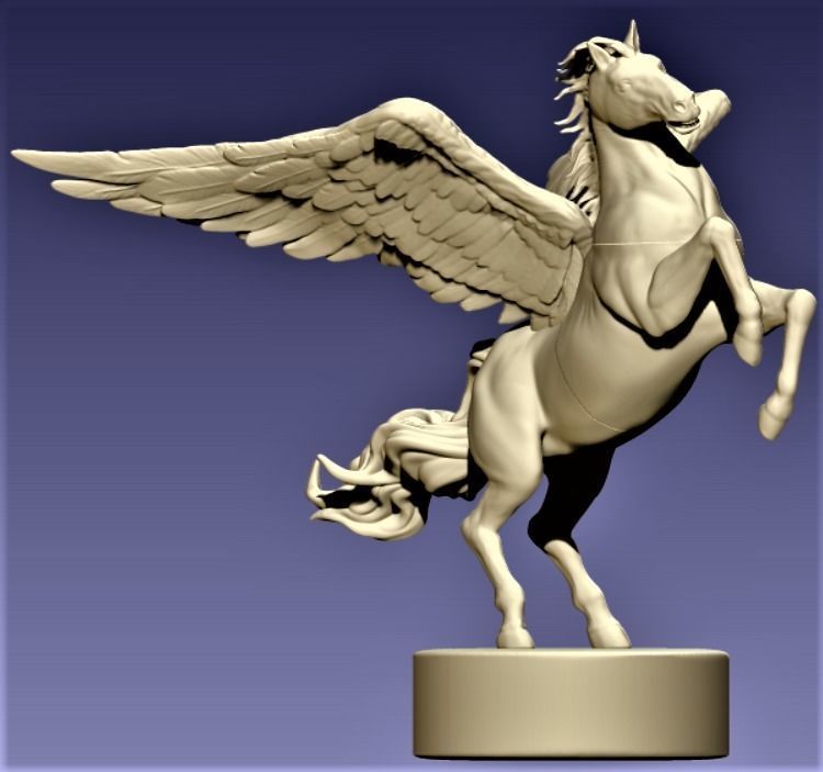 Pegasus 3D print model statue of horse with wings 3D print model_1