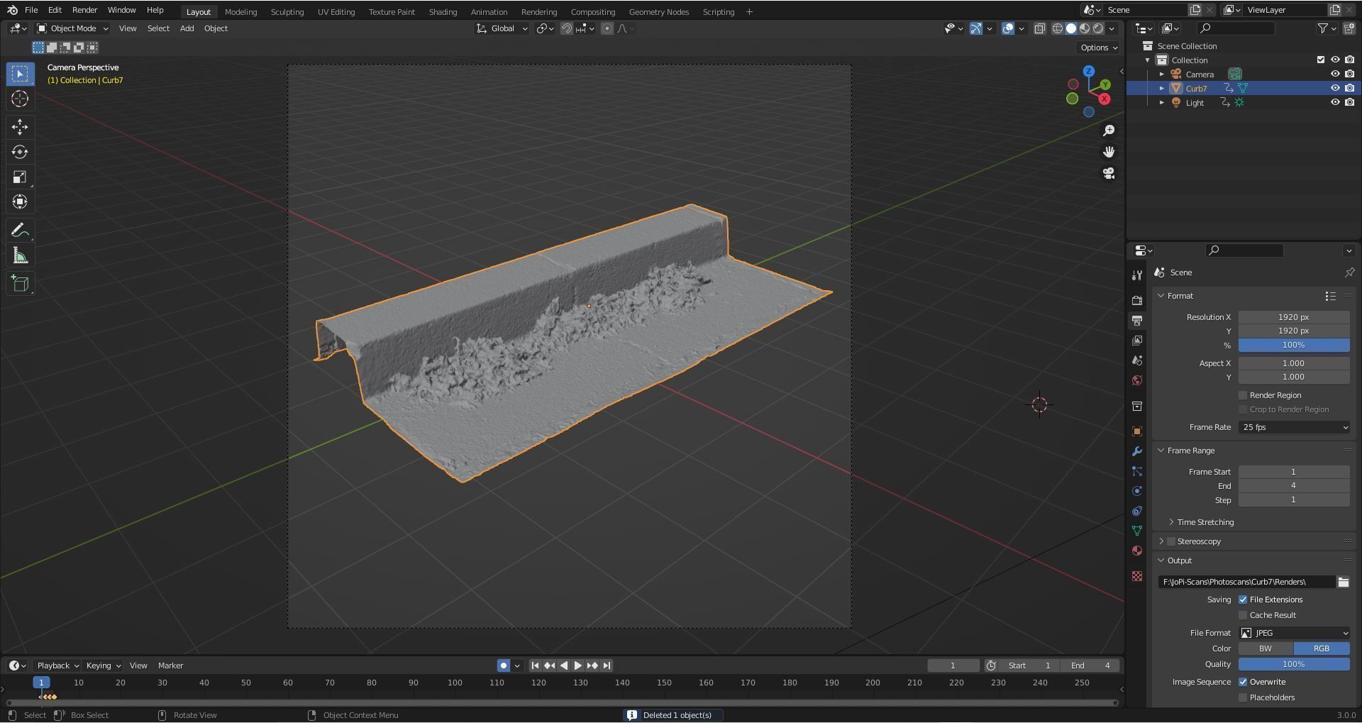 Curb 7 concrete slab 3D model_6