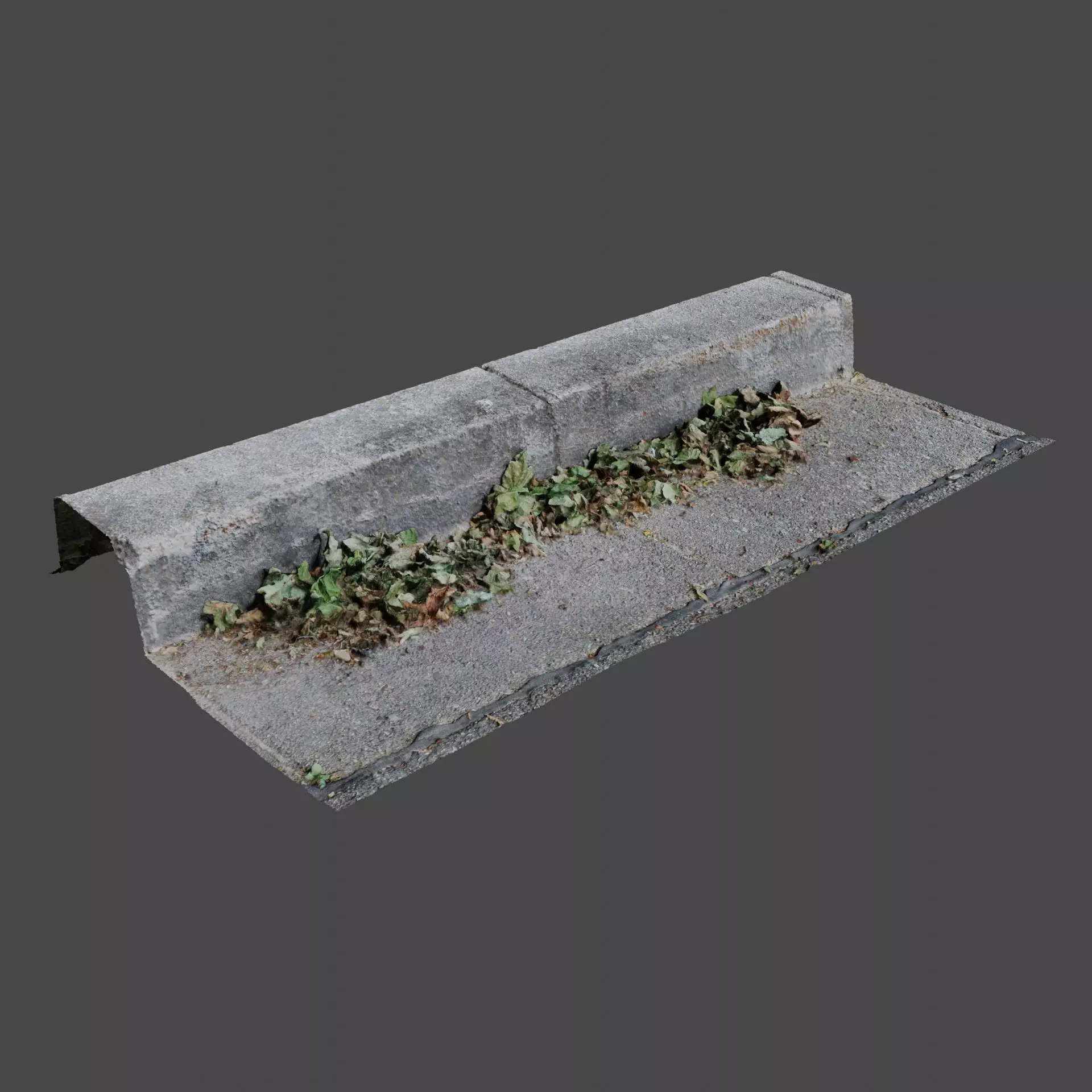 Curb 7 concrete slab 3D model_0