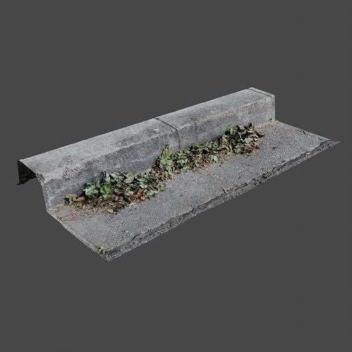 Curb 7 concrete slab 3D model