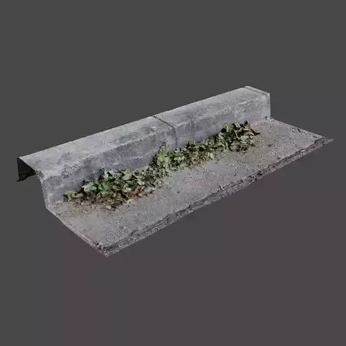 Curb 7 concrete slab 3D model