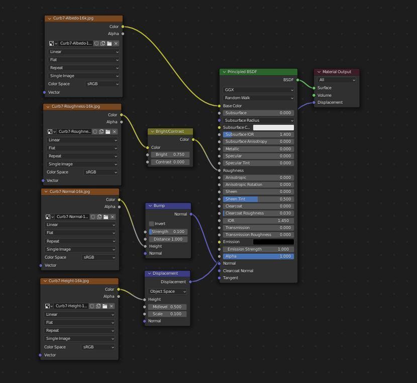 Curb 7 concrete slab 3D model_5