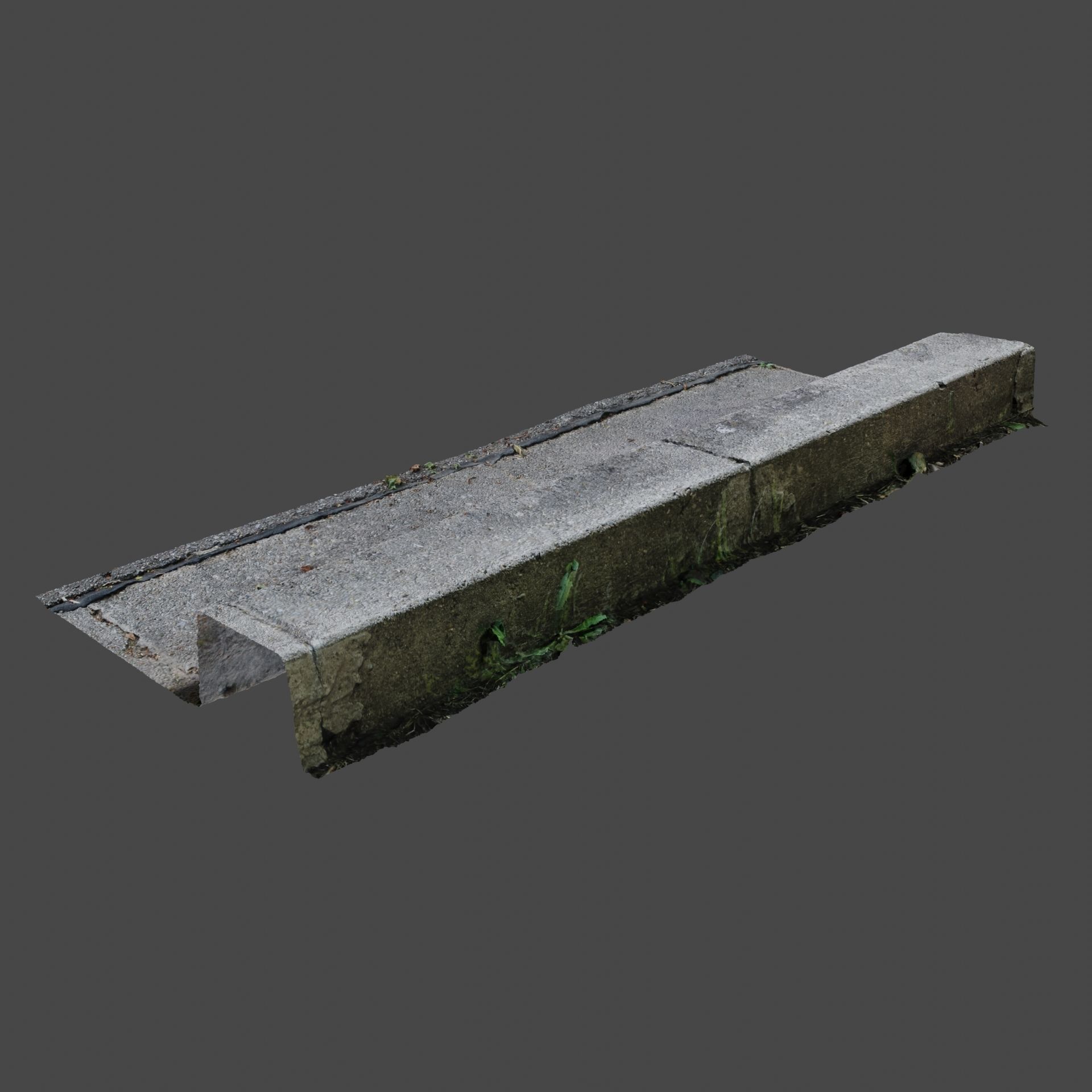Curb 7 concrete slab 3D model_2