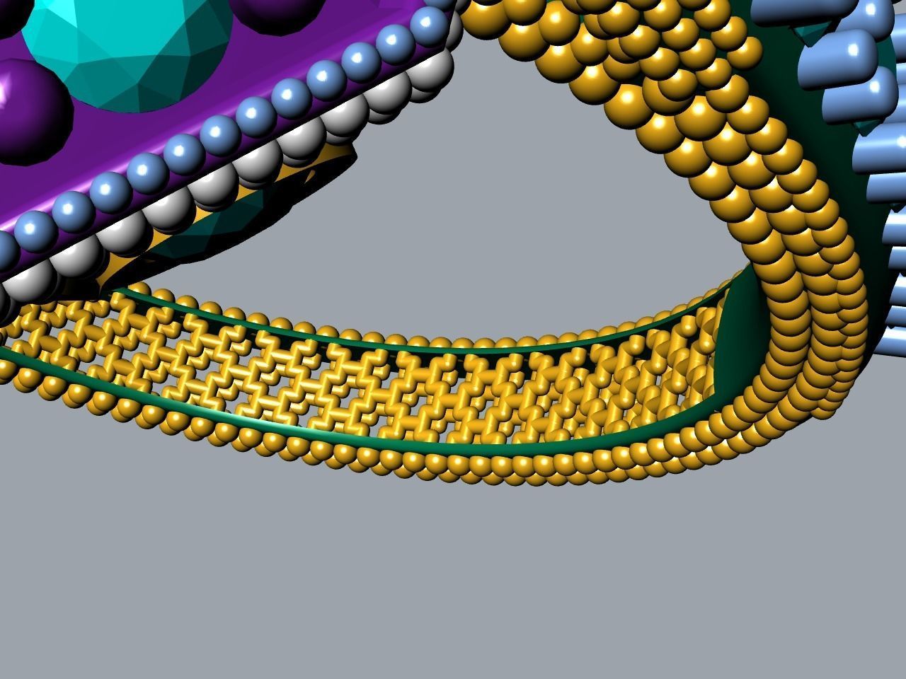 emerald cut elevated ring all parts stl files verified 3D print model_21