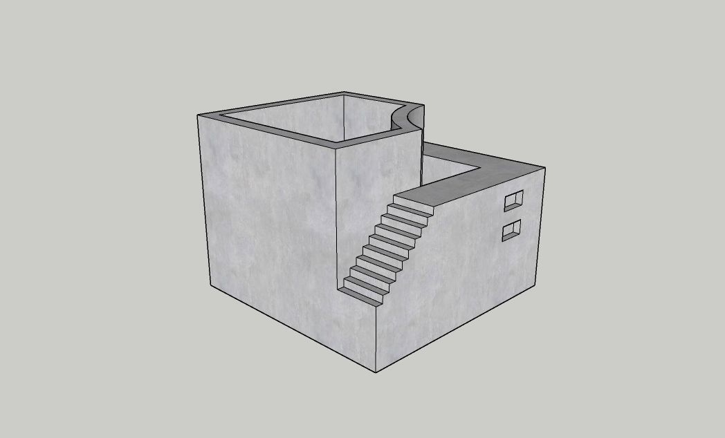 Mini Concrete Box12 3D print model_1