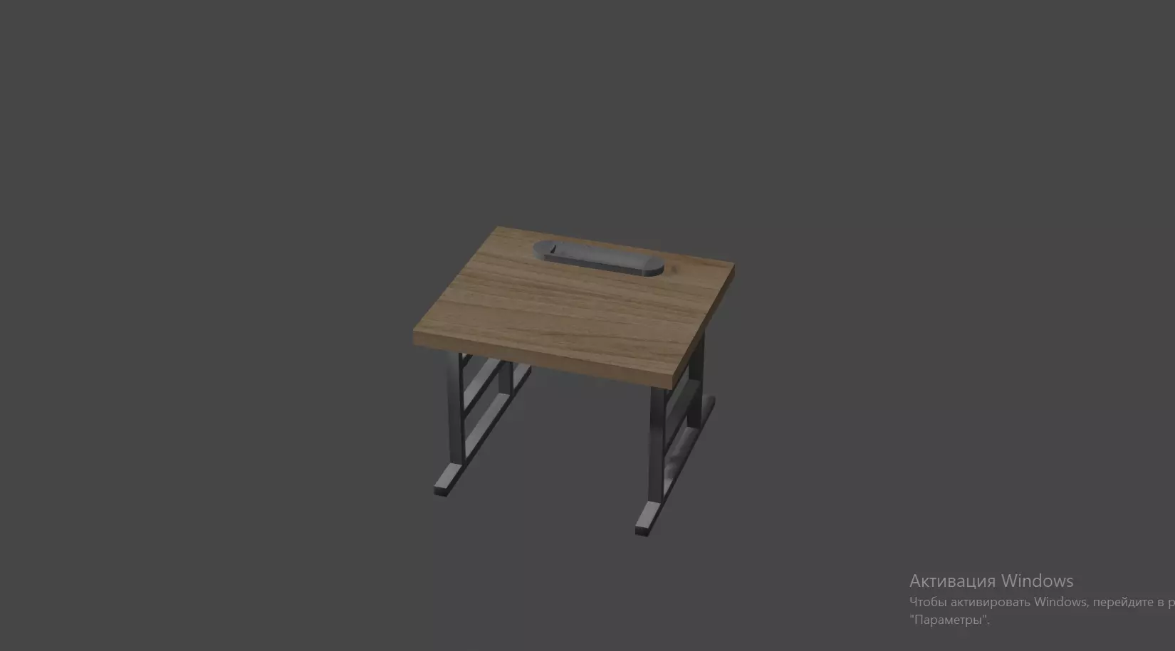 School  desk Free low-poly 3D model_0