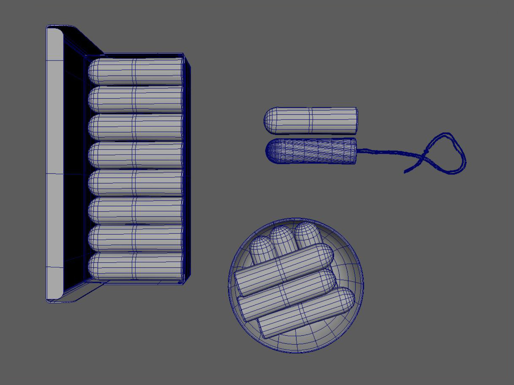 tampon big set 3D model_14