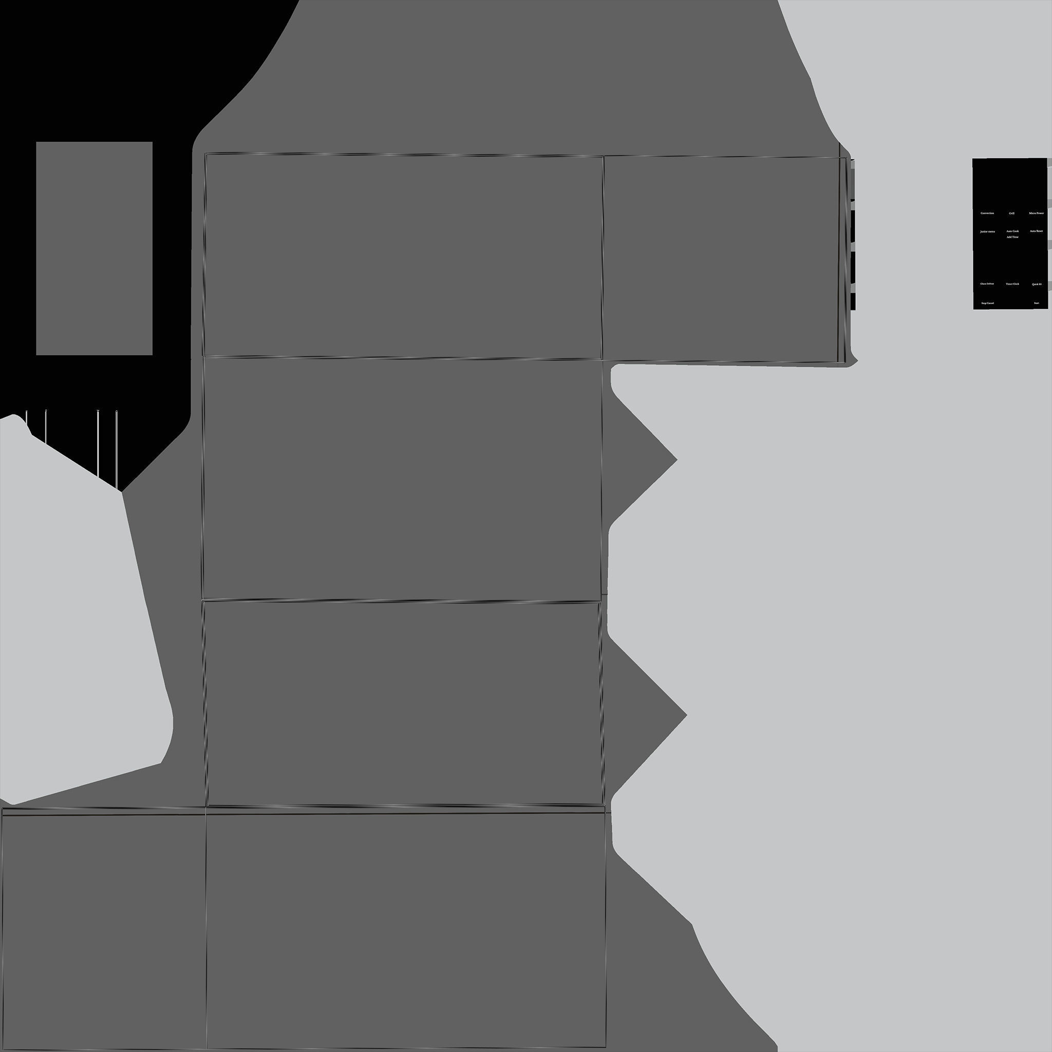 Microwave Oven Low-poly 3d Model Low-poly 3D model_7