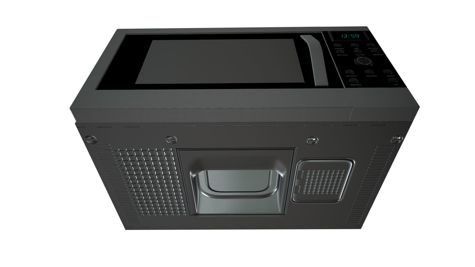 Microwave Oven Low-poly 3d Model Low-poly 3D model_5
