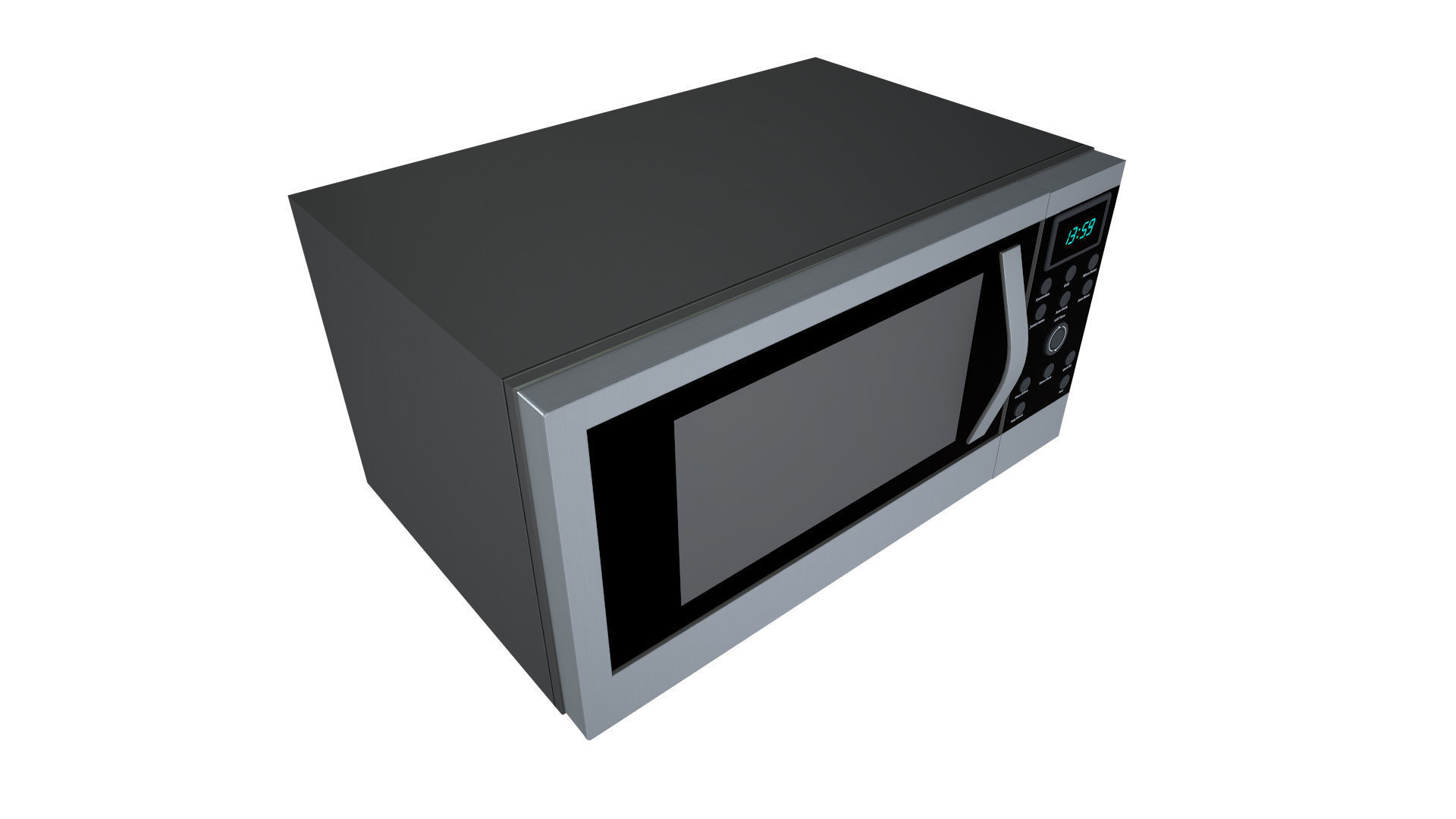Microwave Oven Low-poly 3d Model Low-poly 3D model_4