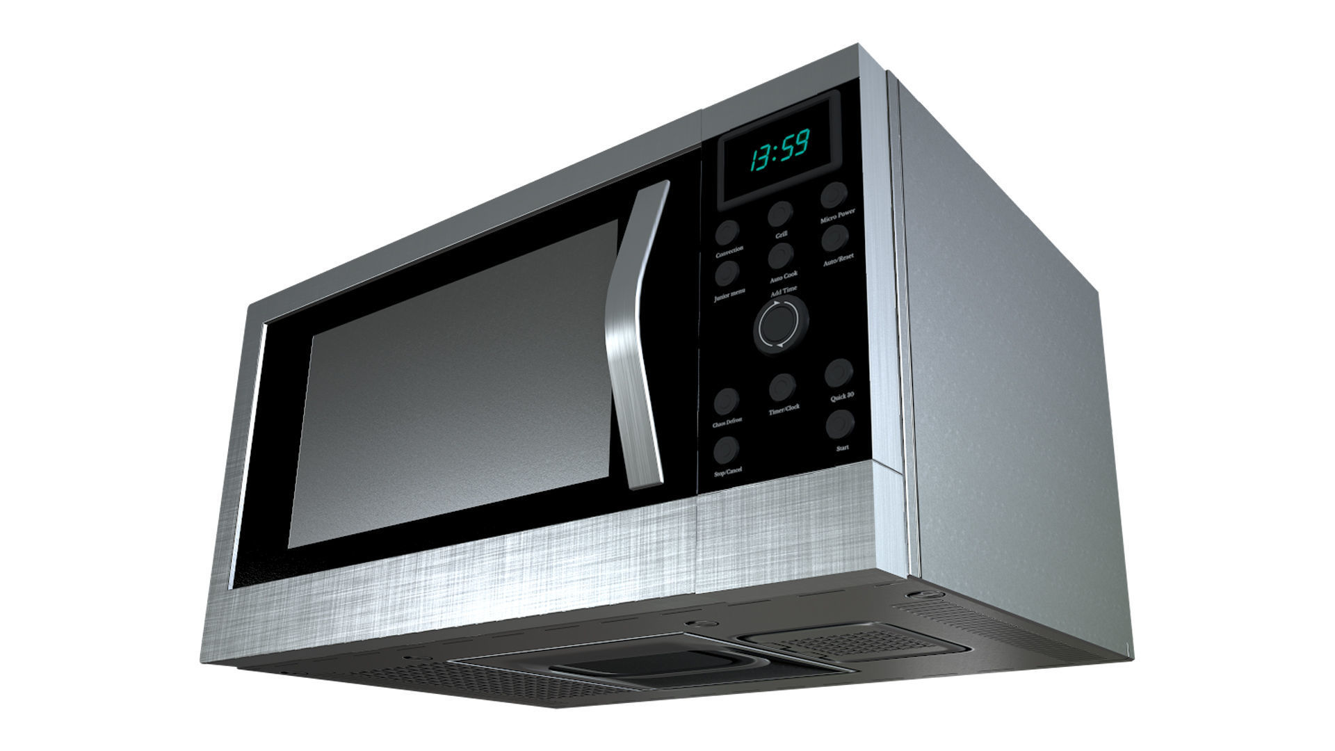 Microwave Oven Low-poly 3d Model Low-poly 3D model_1