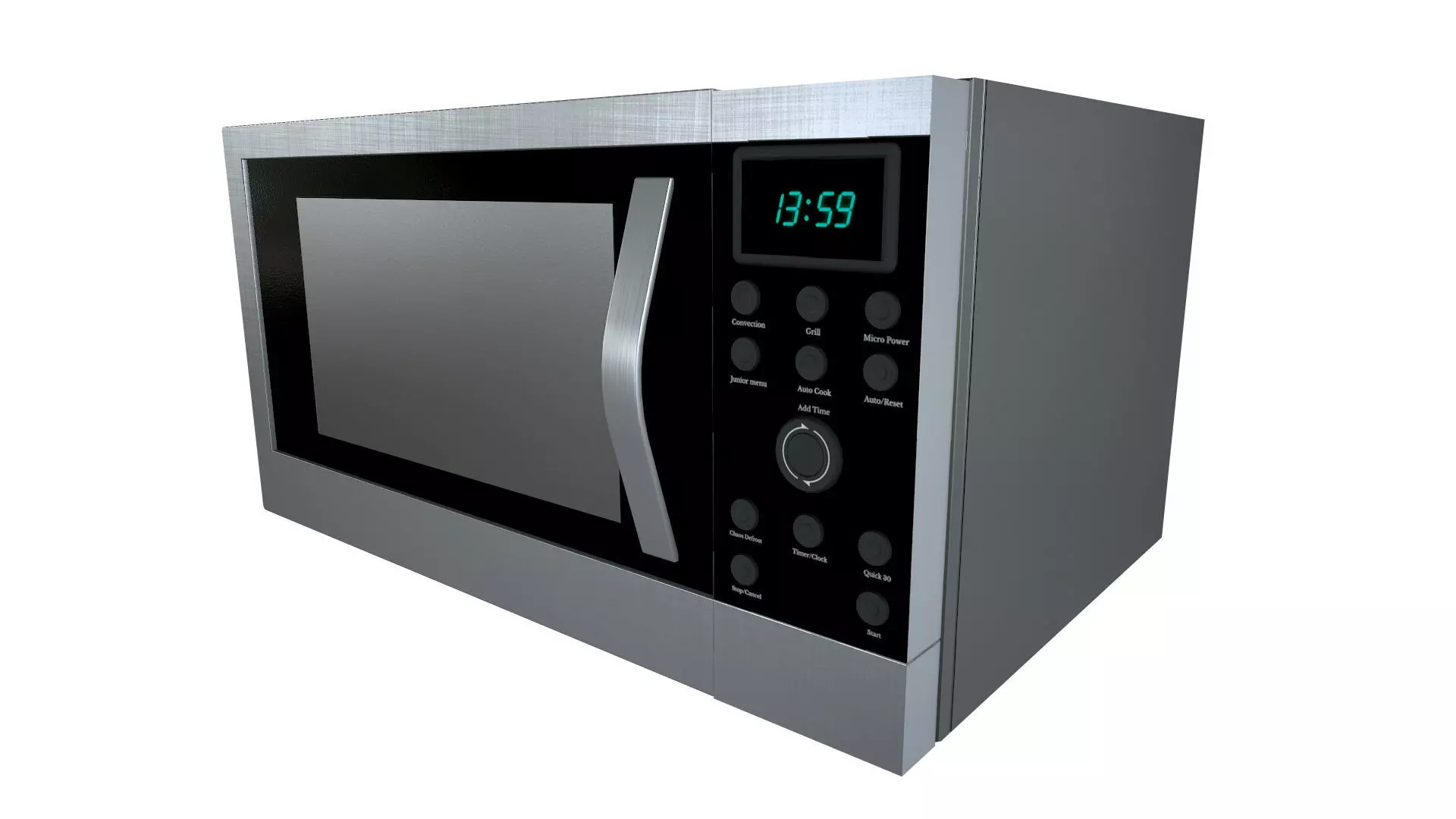 Microwave Oven Low-poly 3d Model Low-poly 3D model_0