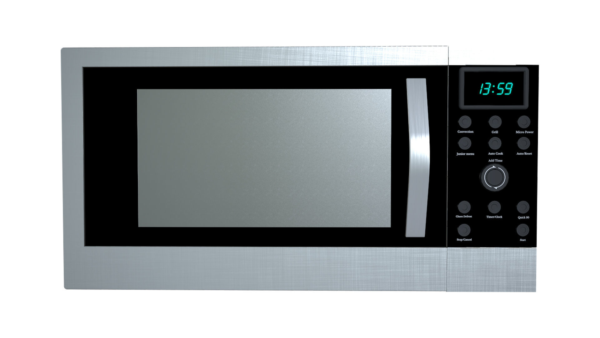 Microwave Oven Low-poly 3d Model Low-poly 3D model_2