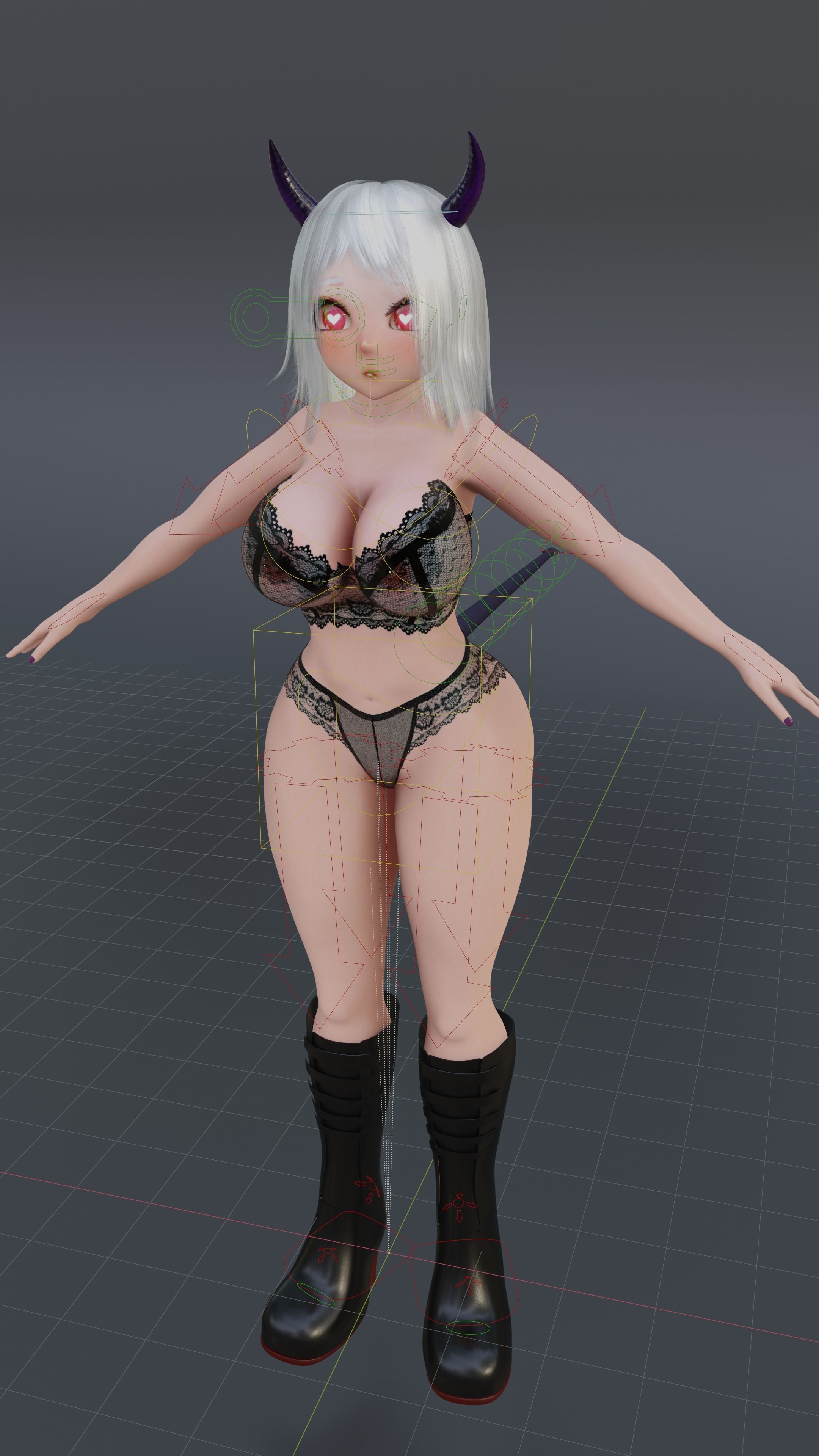 Modeus Helltaker 3D model_6