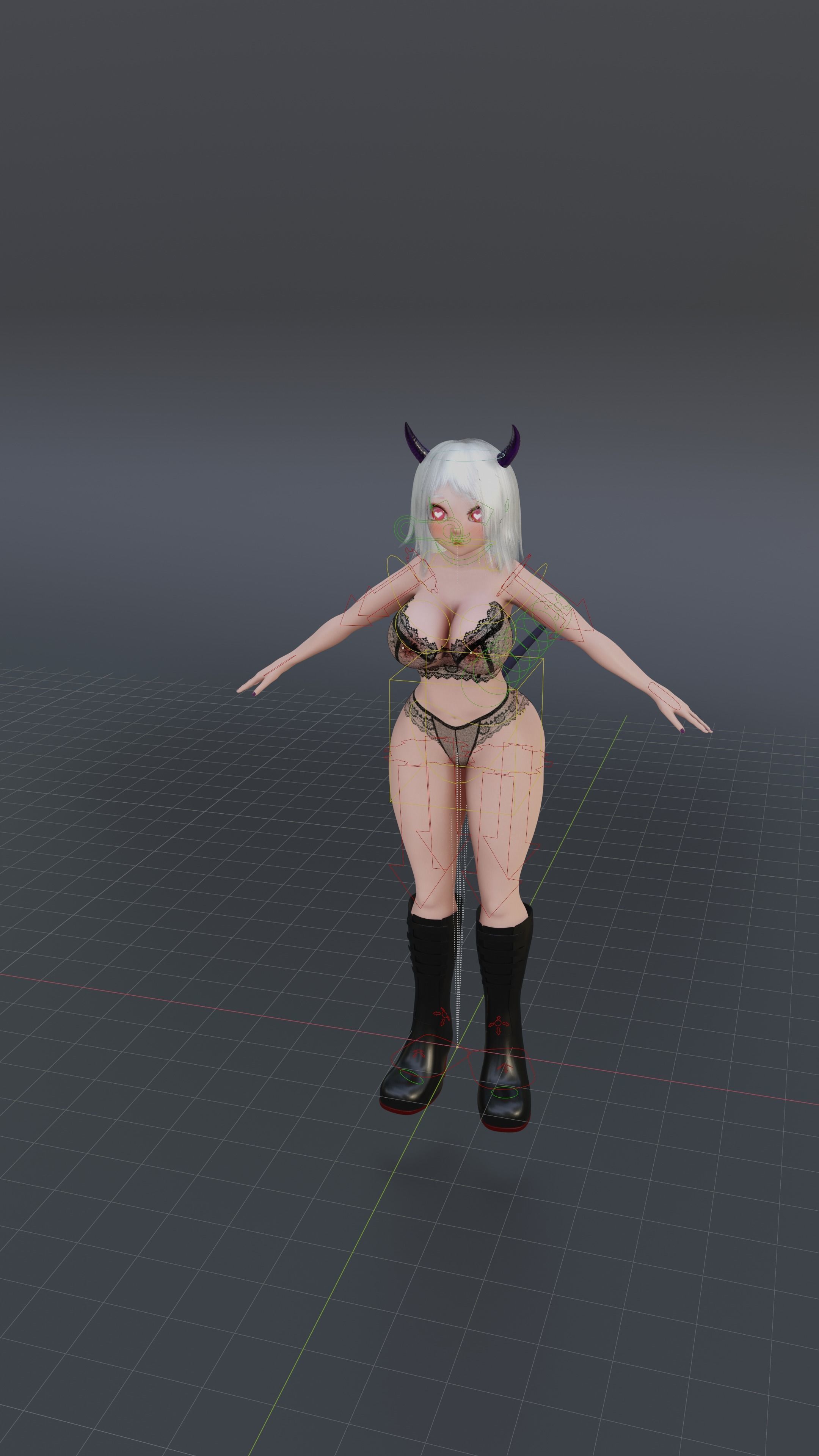 Modeus Helltaker 3D model_5