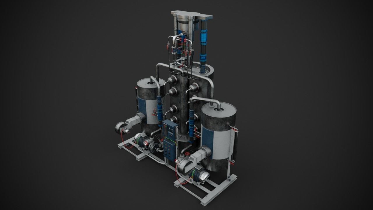 Machinery device 3D model_4