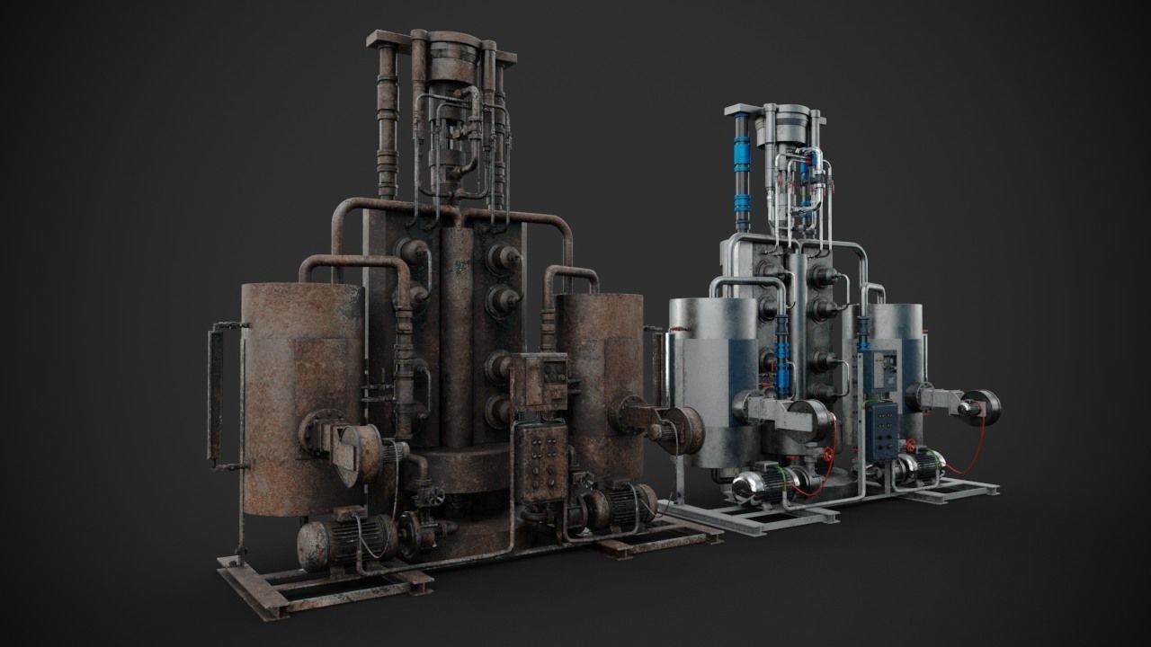 Machinery device 3D model_2