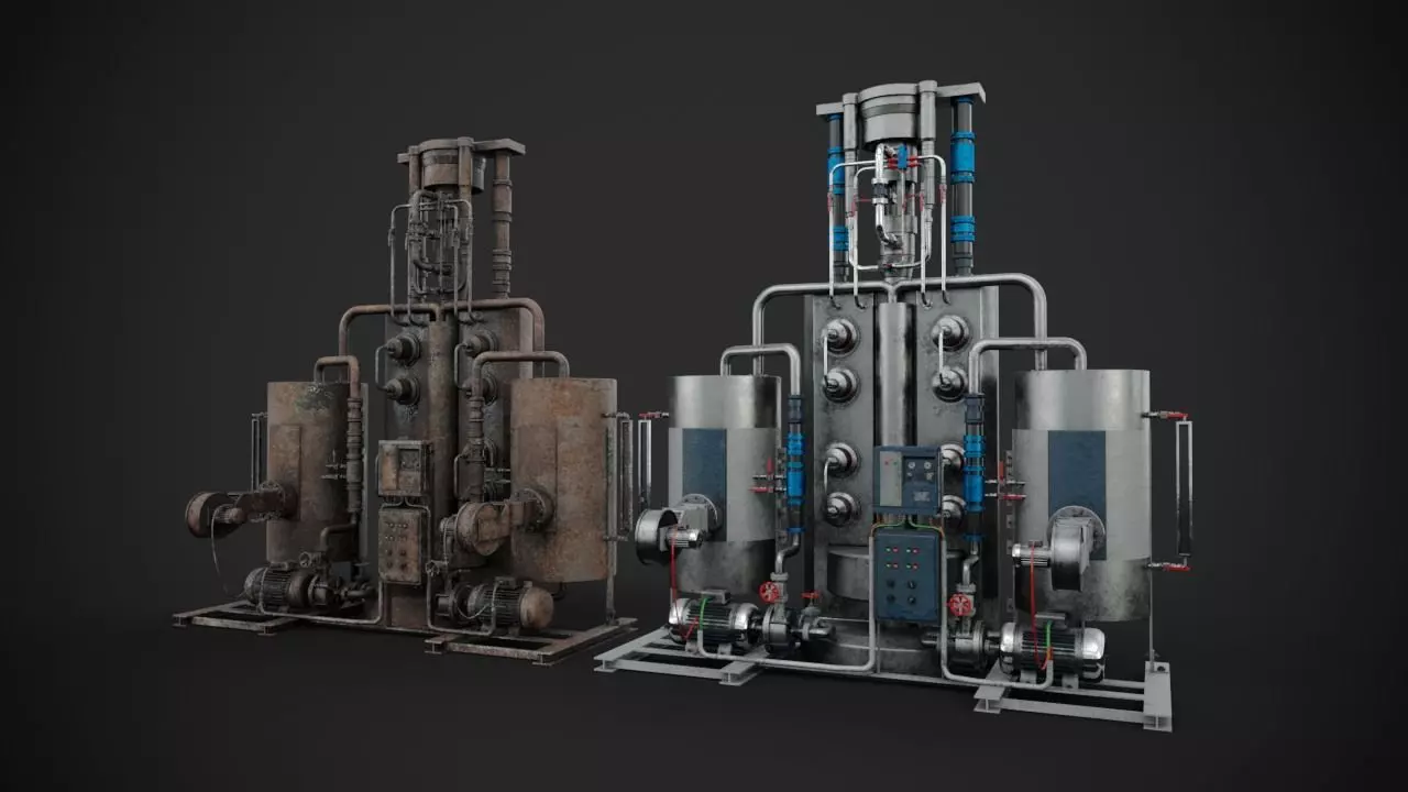 Machinery device 3D model_0