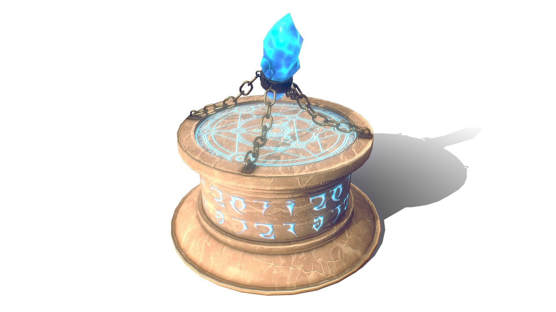 Stylized Altar Low-poly 3D model_2