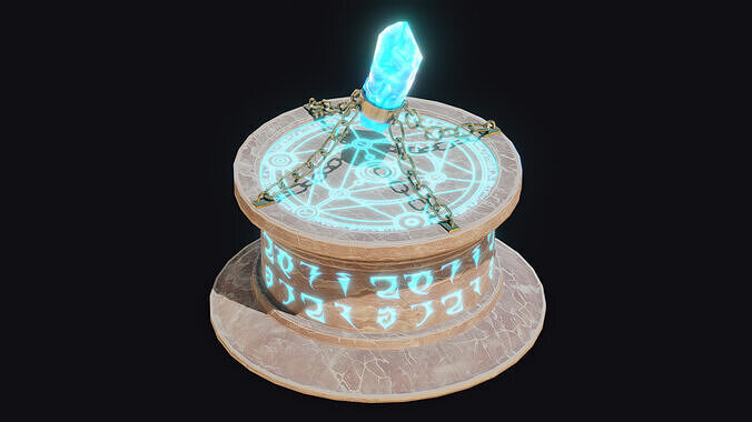 Stylized Altar Low-poly 3D model