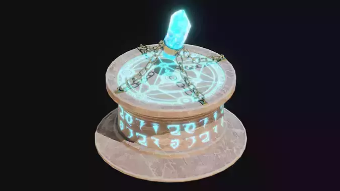 Stylized Altar Low-poly 3D model