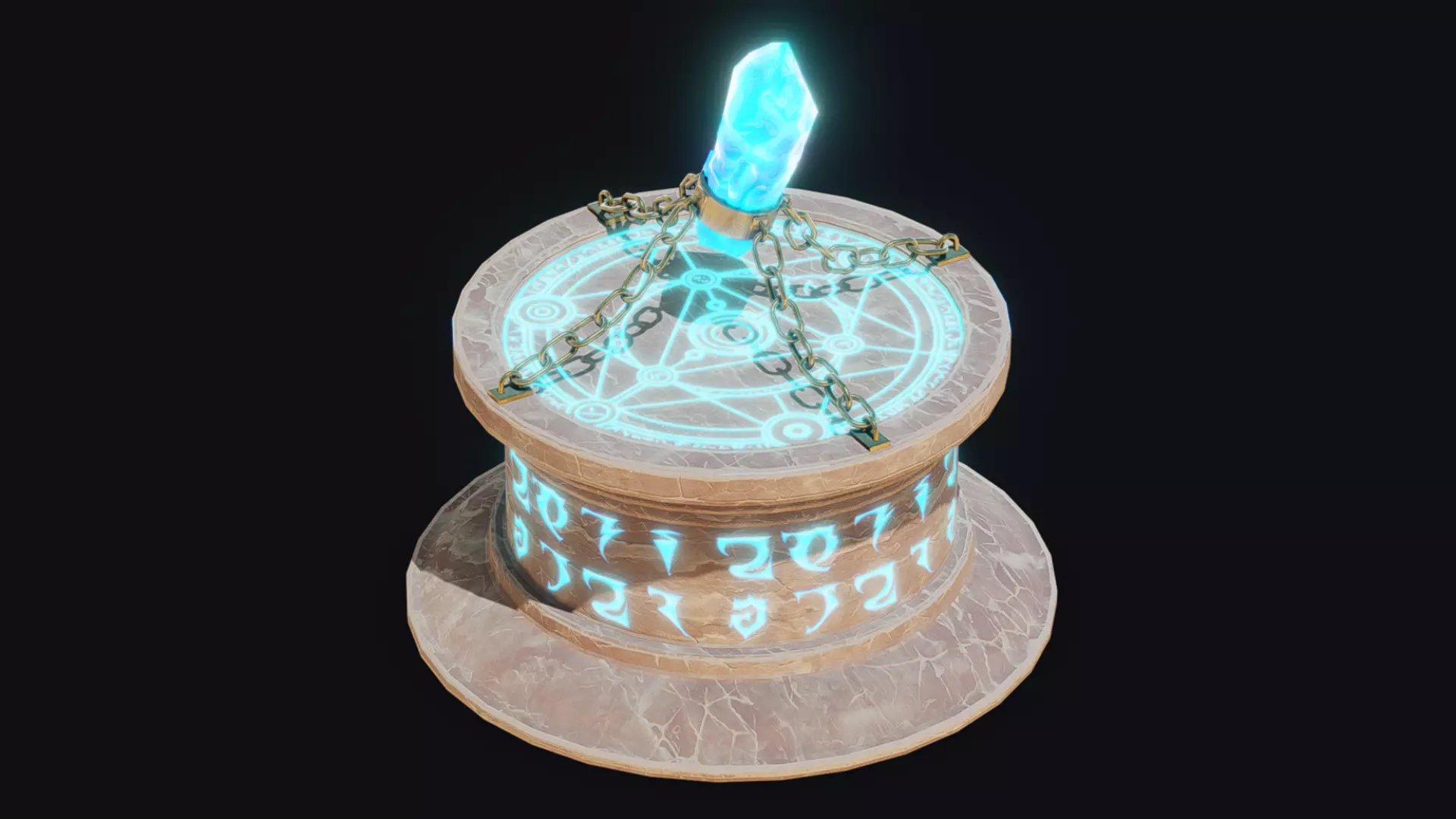 Stylized Altar Low-poly 3D model_0