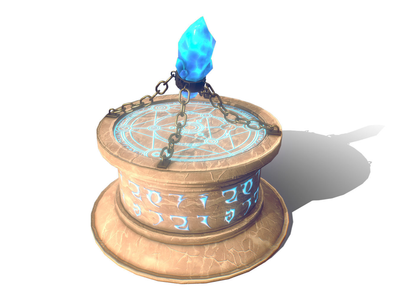 Stylized Altar Low-poly 3D model_1