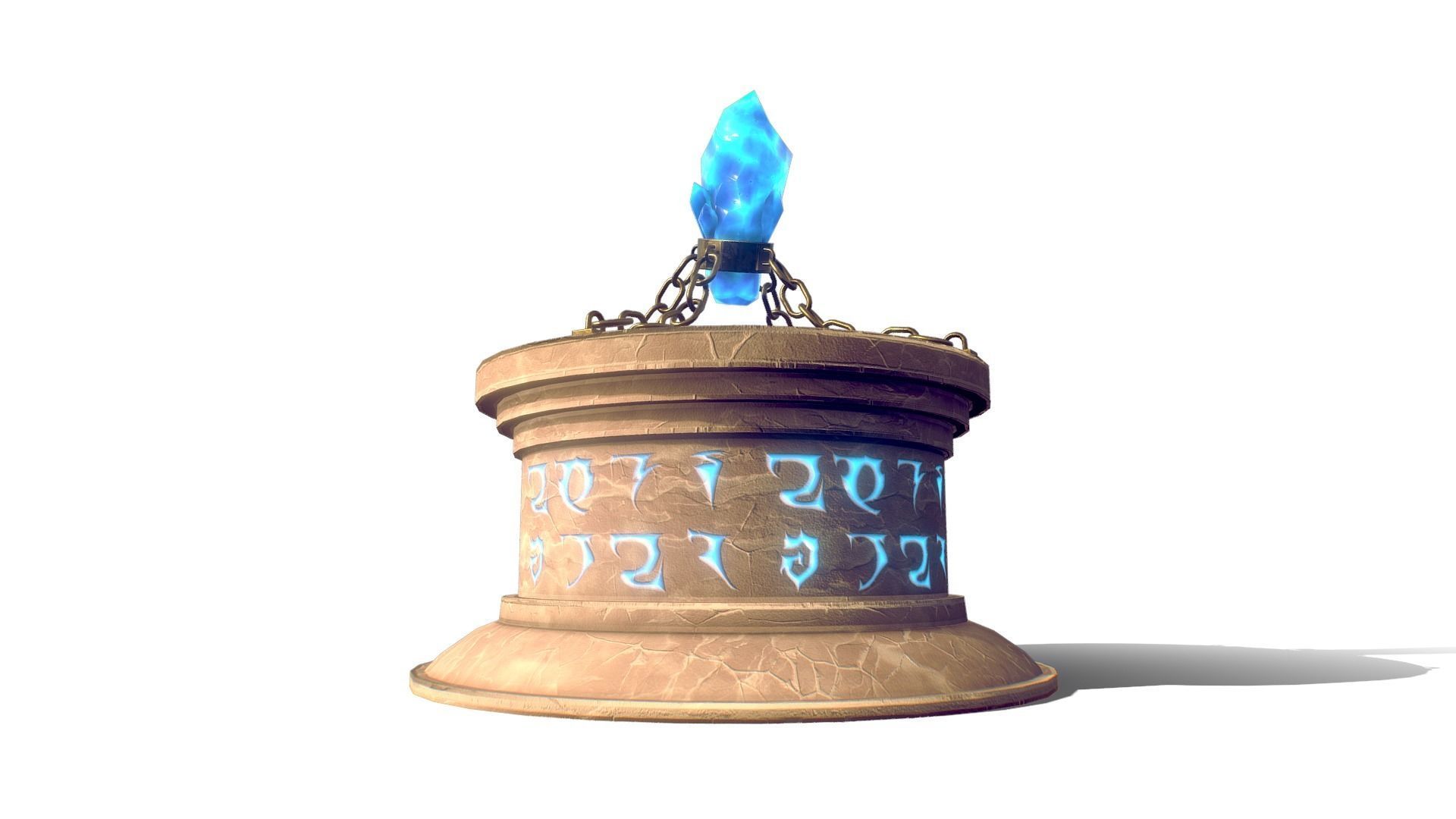 Stylized Altar Low-poly 3D model_5