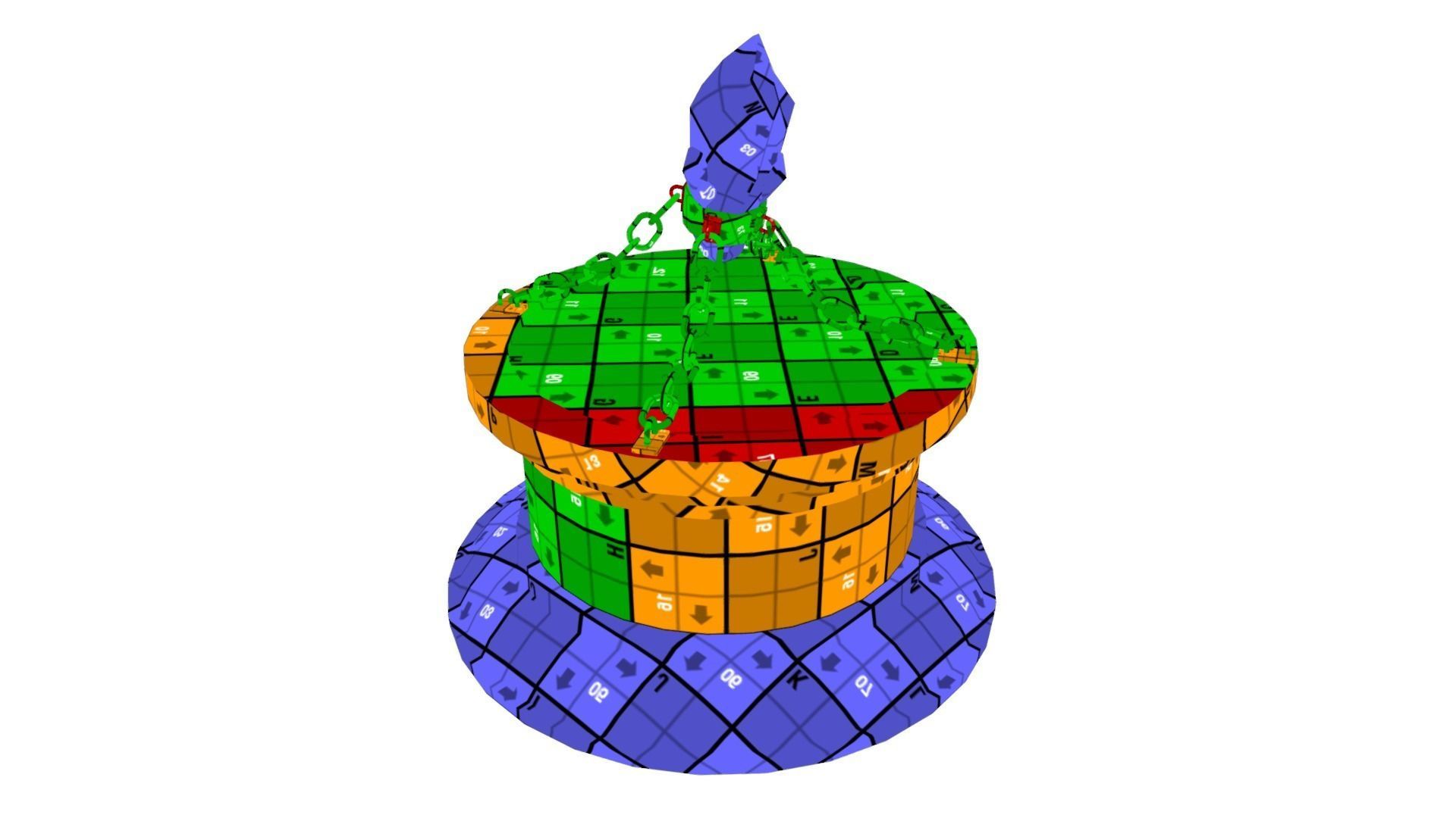 Stylized Altar Low-poly 3D model_8