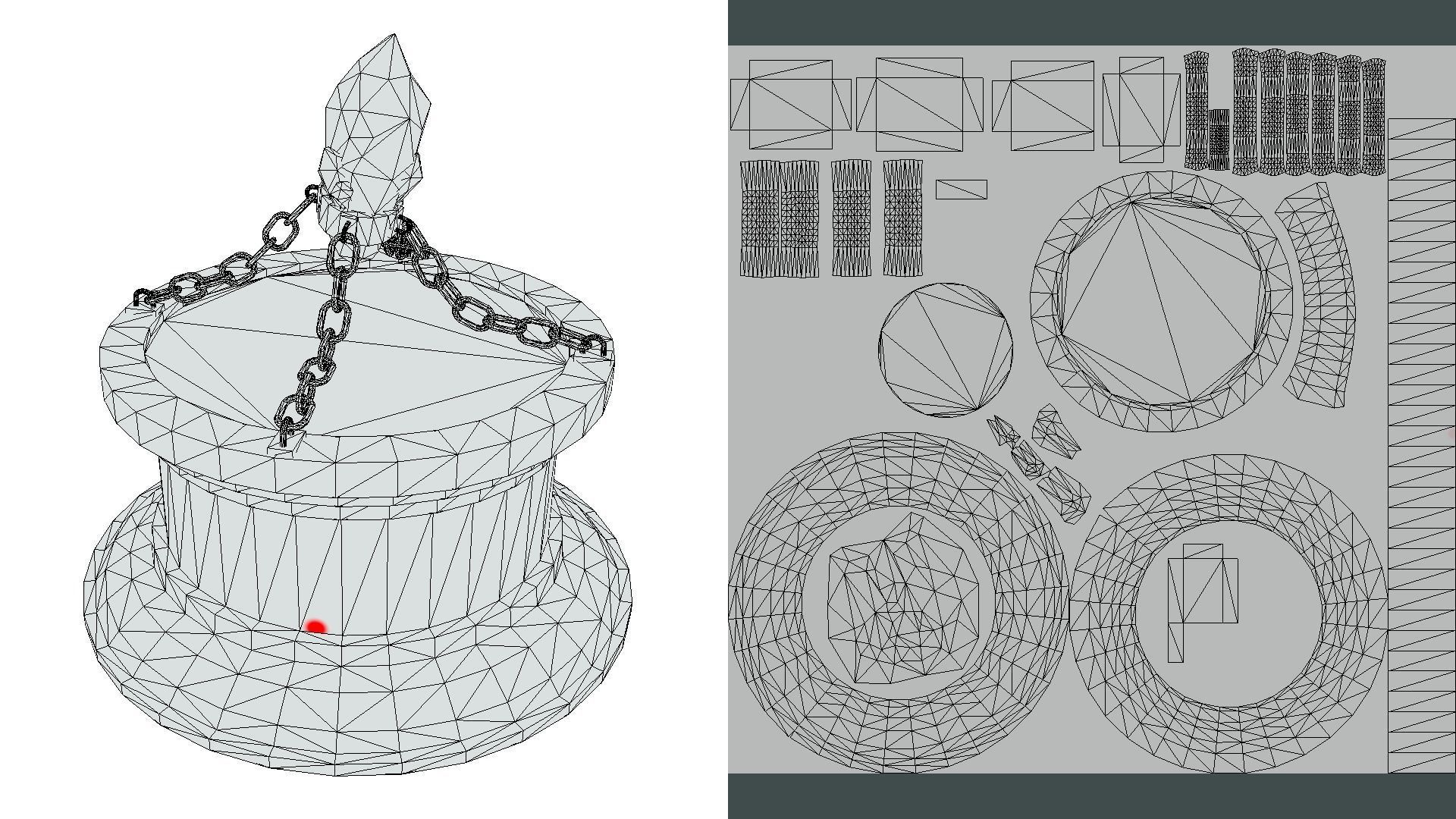 Stylized Altar Low-poly 3D model_7