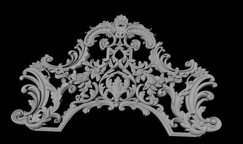 dekor ornate crown die cut 3D model_2