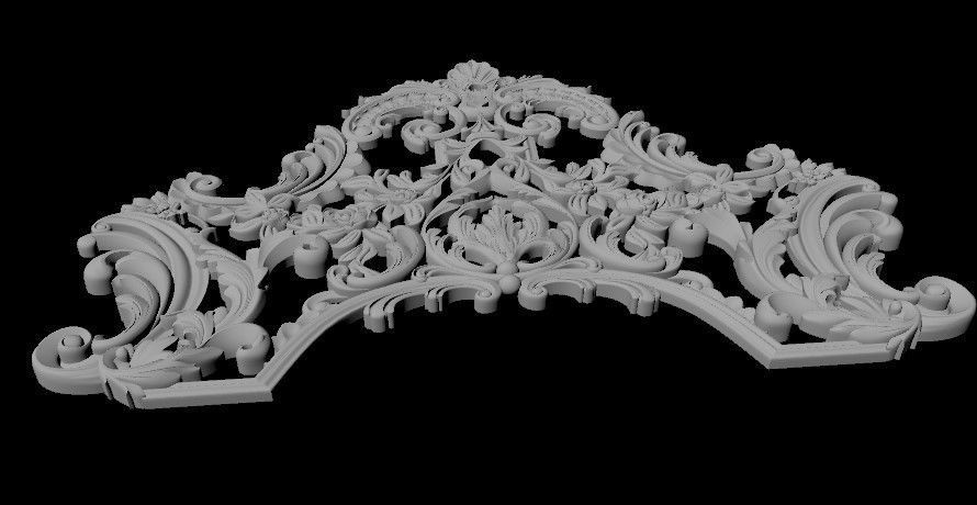 dekor ornate crown die cut 3D model_1