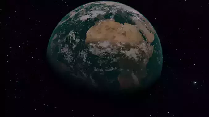 Alpha Earth planet 3D model