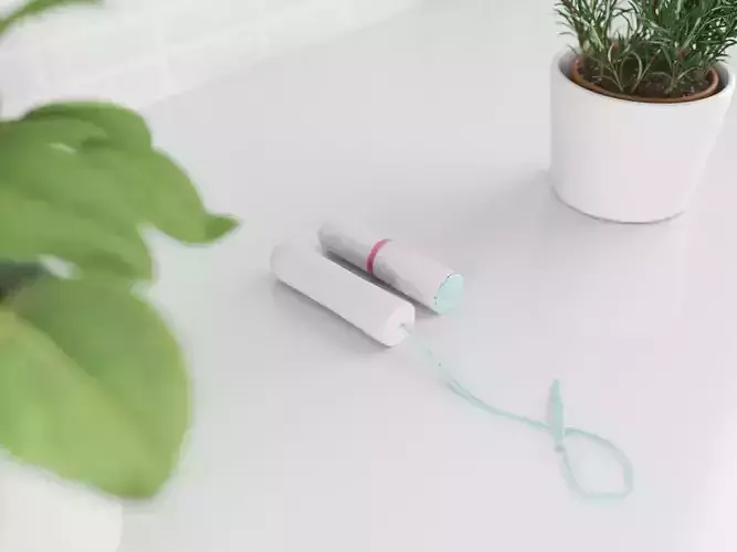 tampon female standard 3D model tampon female standard 3D model