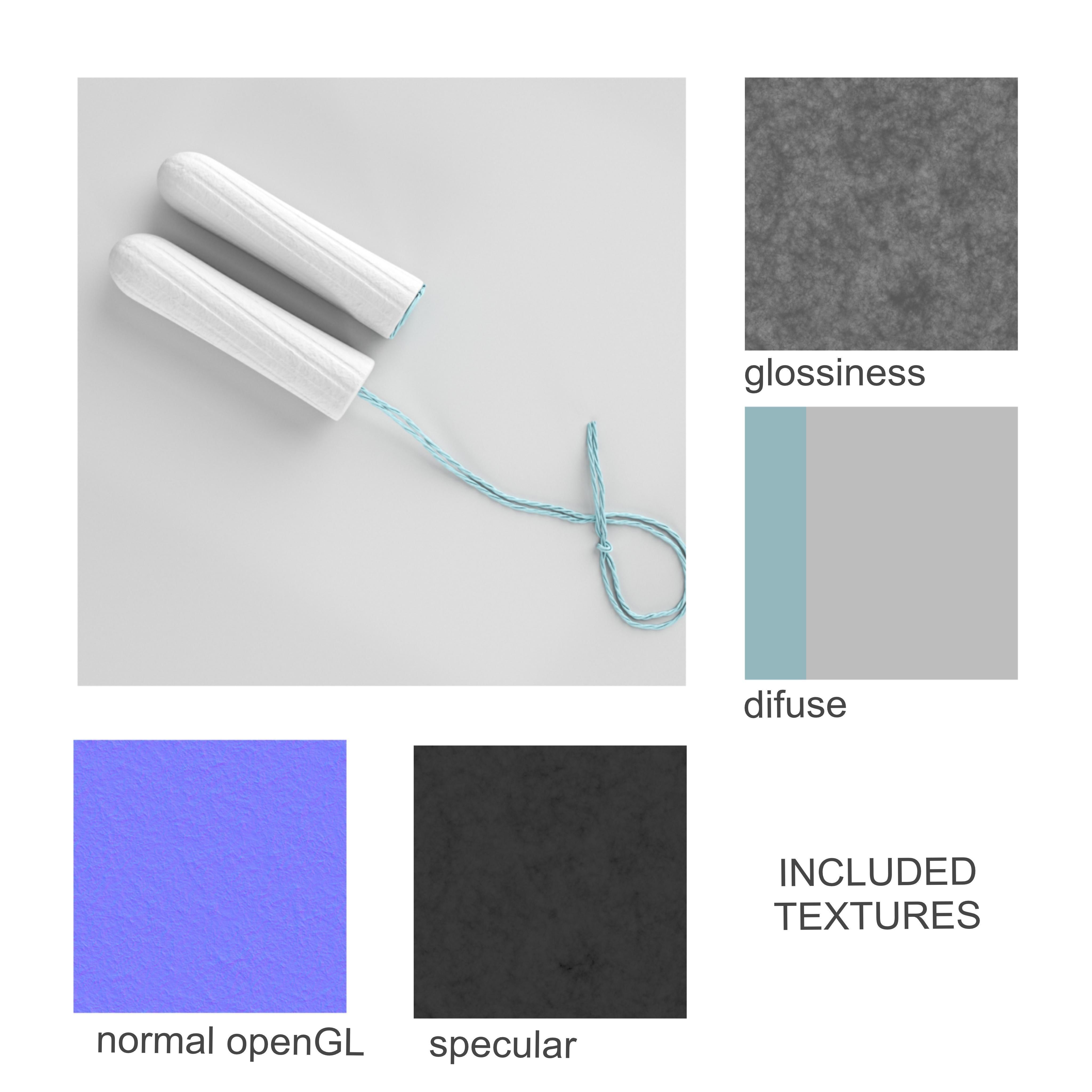 tampon female standard 3D model_5