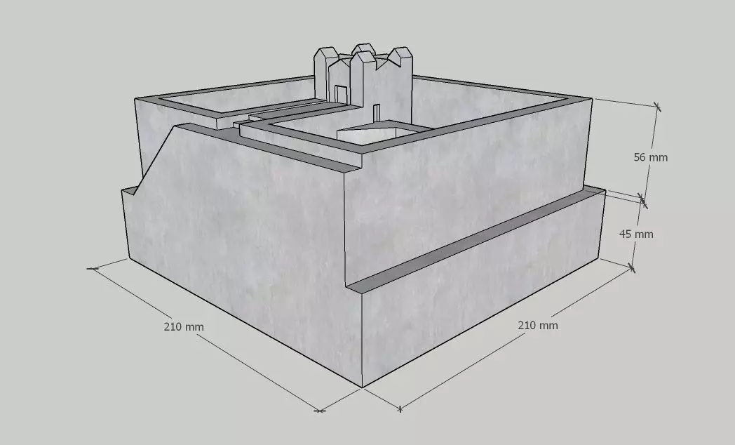 Mini Concrete Planter Box14 3D print model_0