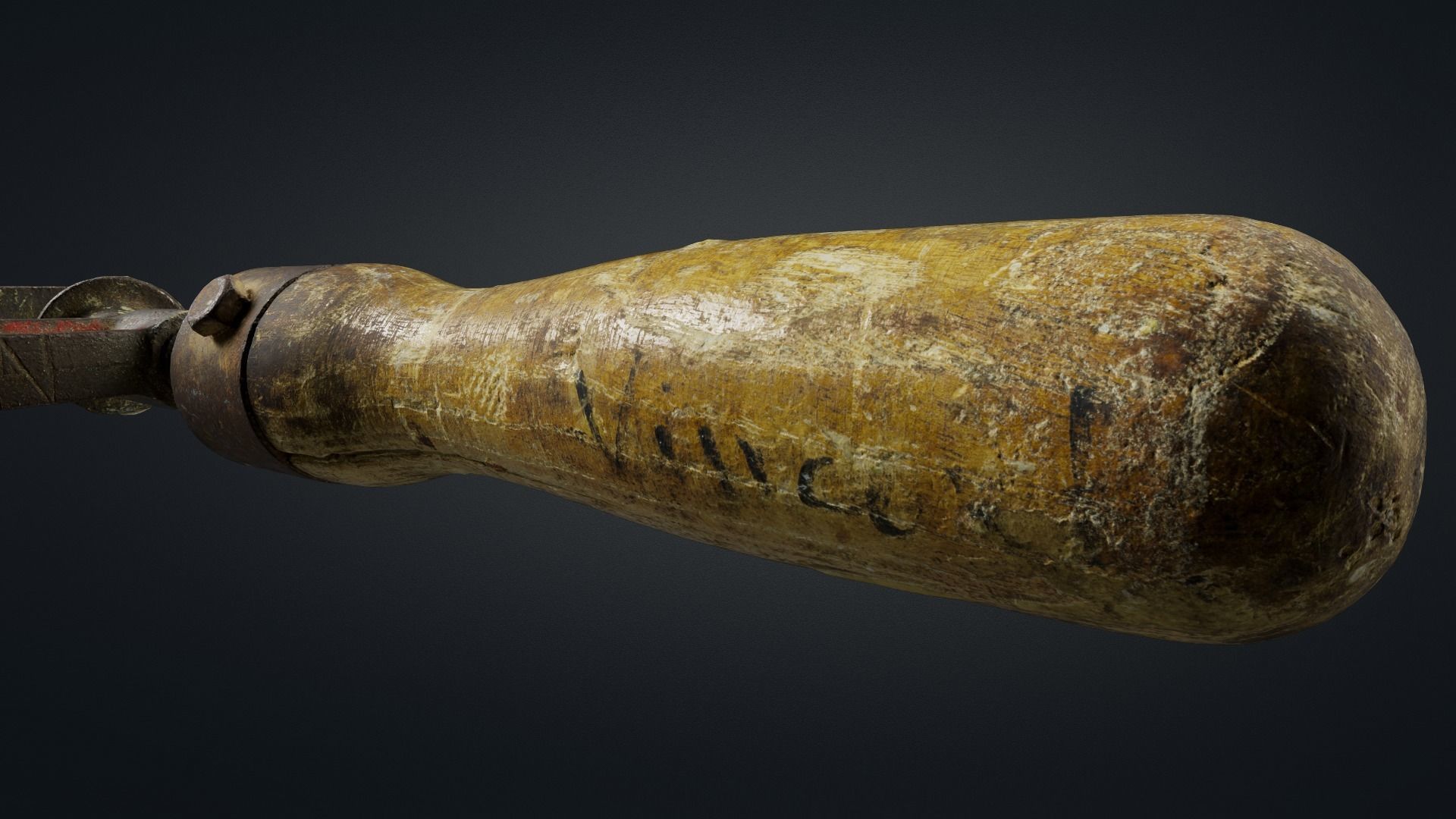 Old clamp Low-poly 3D model_2