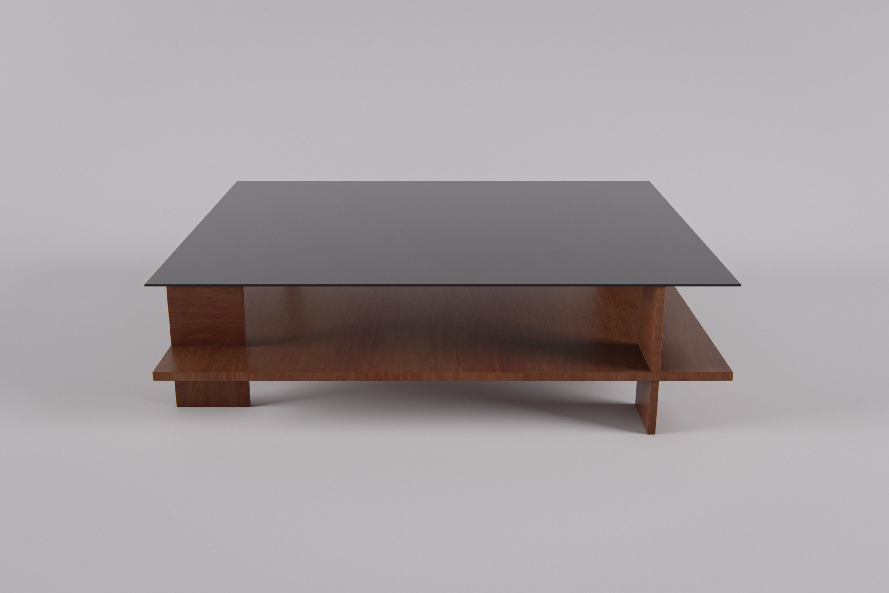 Coffee table Low-poly 3D model_2