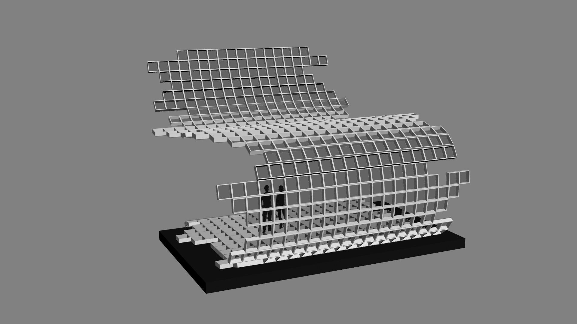 Mesh stage concept Low-poly 3D model_23