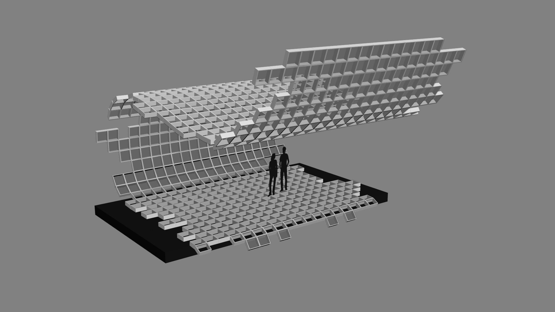 Mesh stage concept Low-poly 3D model_37