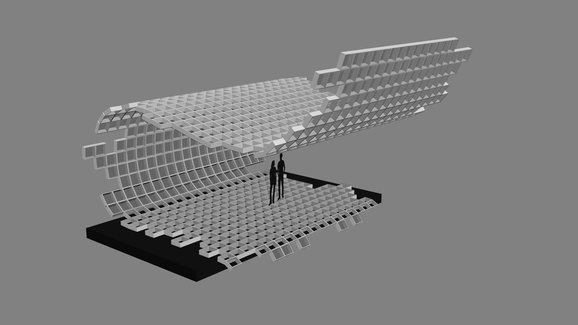Mesh stage concept Low-poly 3D model_38