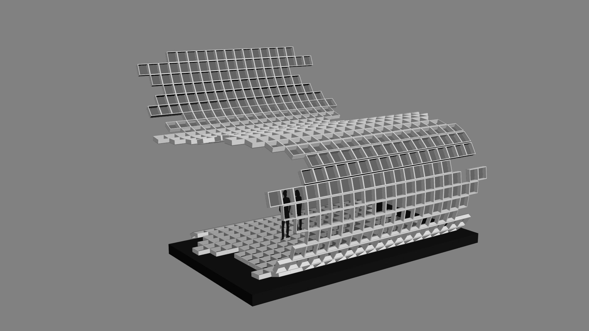 Mesh stage concept Low-poly 3D model_25