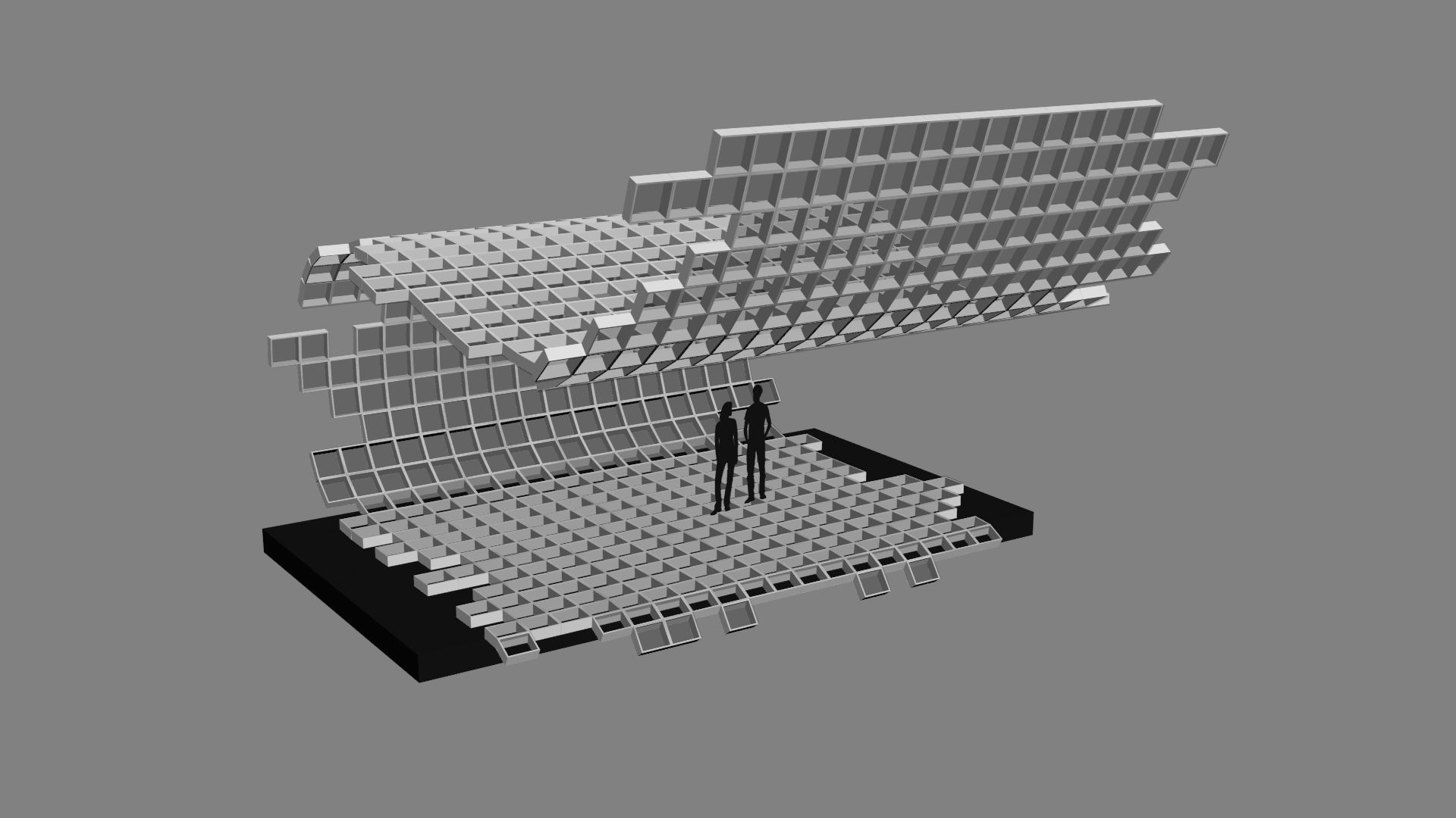 Mesh stage concept Low-poly 3D model_11